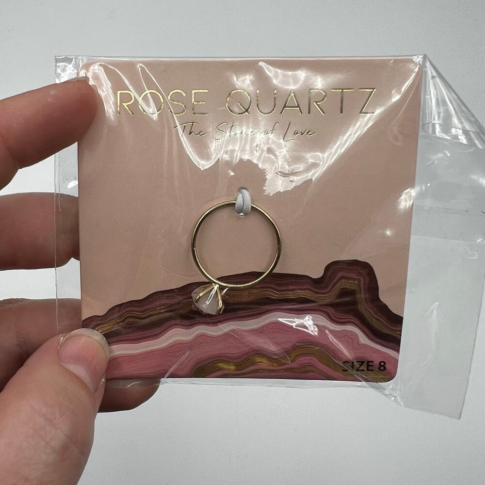 Francesca's NWT Rose Quartz Stone Ring‎ Size 8